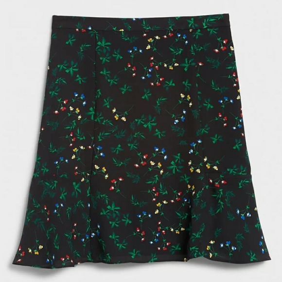 Banana Republic Floral Print Fit & Flare Skirt - Picture 3 of 6